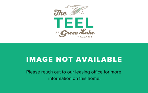 the green lake village logo with a fish on a green background